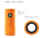 ⁦גליל עיסוי חלול כתום – GRID® Foam Roller⁩ – תמונה ⁦4⁩