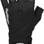 כפפות לחדר כושר עם חיזוק לפרק כף היד שחור