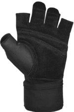 כפפות לחדר כושר עם חיזוק לפרק כף היד שחור