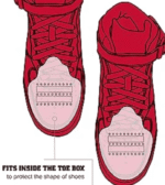 מגן למניעת קמטים בנעלים אדומים