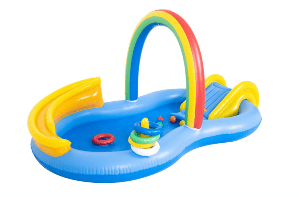 בריכת פעילות מתנפחת עם מגלשה לפעותות