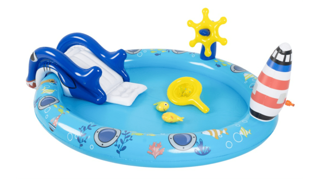 בריכת פעילות מתנפחת עם מגלשה
