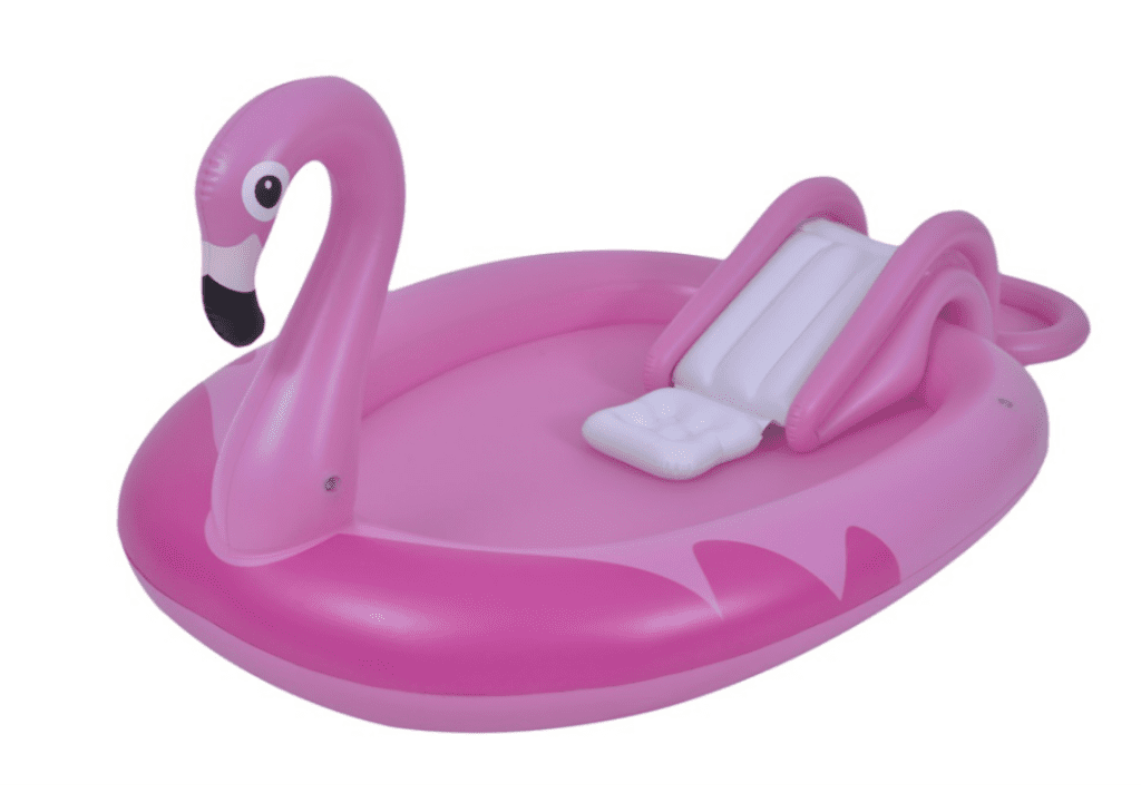 בריכת פעילות פלמינגו מתנפחת עם מגלשה