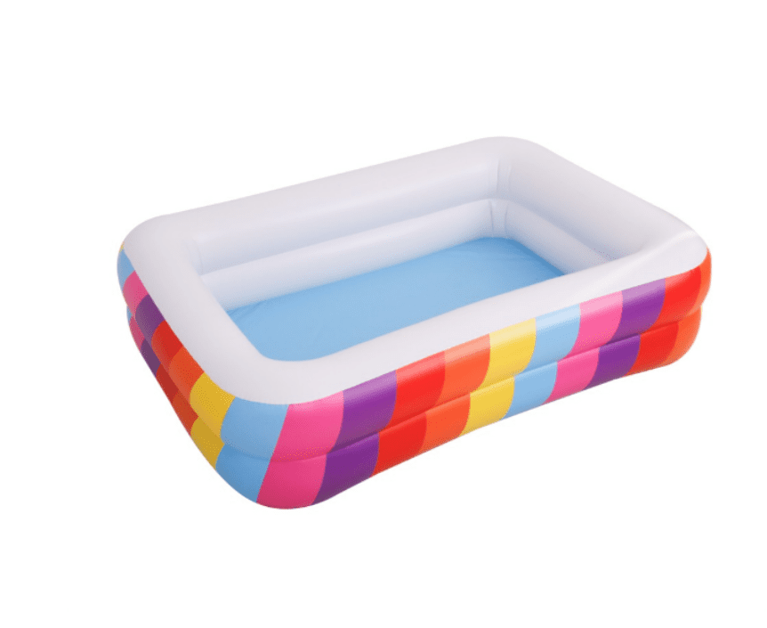 בריכת מלבנית מתנפחת צבעי הקשת