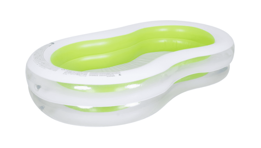בריכה אובלית מתנפחת צהוב ולבן