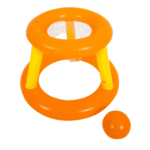 סל כדורסל מתנפח בצבע כתום וצהוב