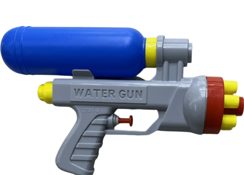 אקדח מים כחול ואפור