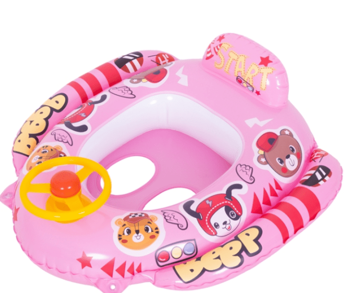 מצוף הליכון חיות עם הגה ומשענת גב