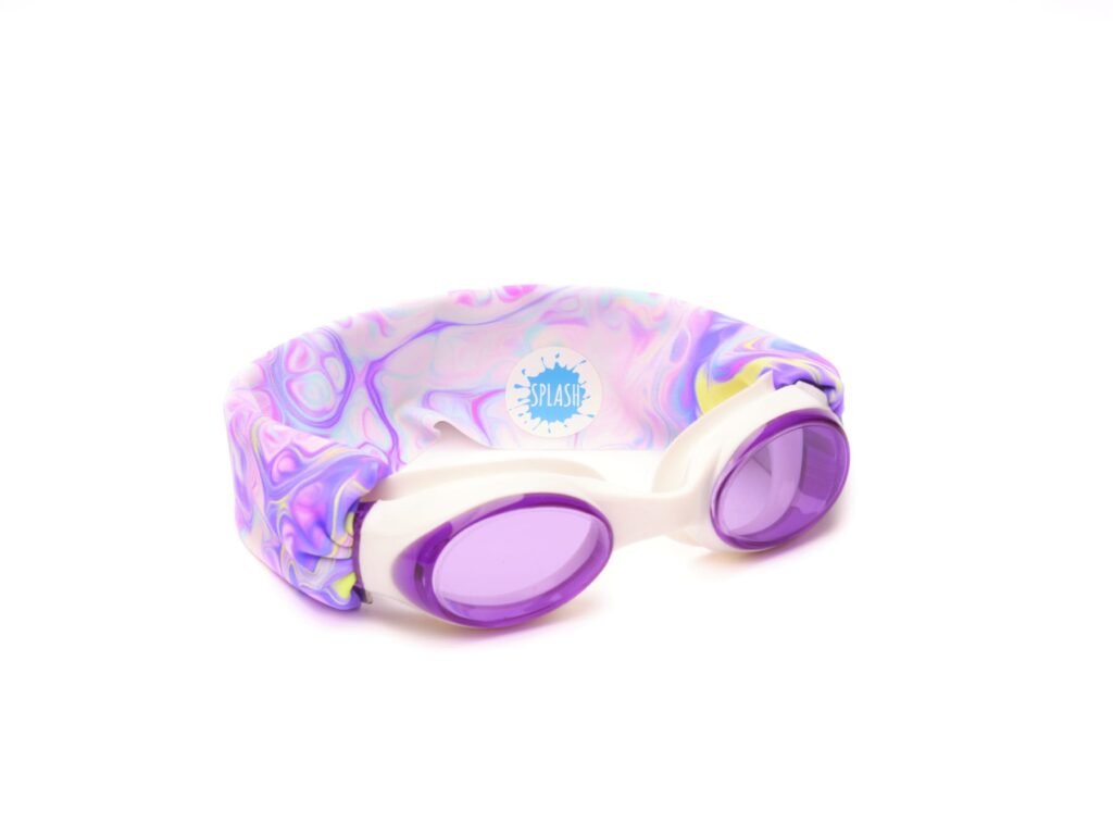 משקפי שחייה סגולים מבד