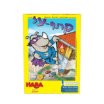 משחק לוח תלת-ממדי בו קרנף גיבור-על מטפס על בניין קלפים, תוך תכנון אסטרטגי להבטחת יציבות המבנה