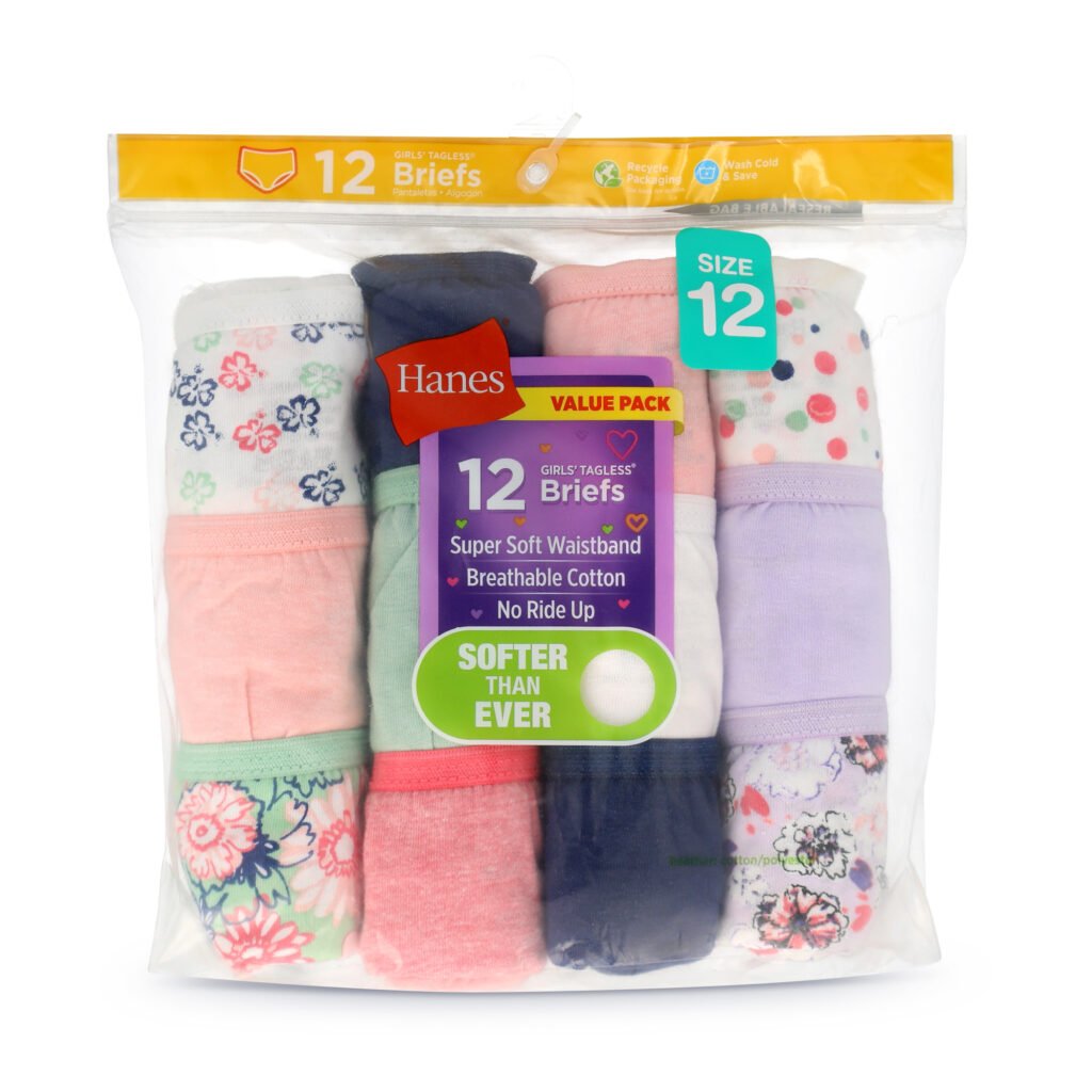 GIRLS HANES UNDERWEAR